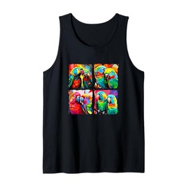 Parrotlets Pop Art Colorful Drawing Painting Tank Top
