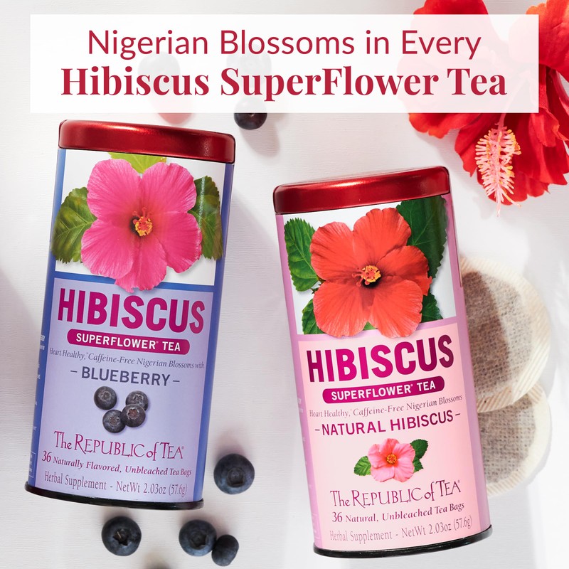 The Republic of Tea – Hibiscus Strawberry Tea, 36 Tea