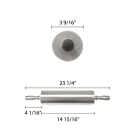 Thunder Group 15 Inch Aluminum Rolling Pin