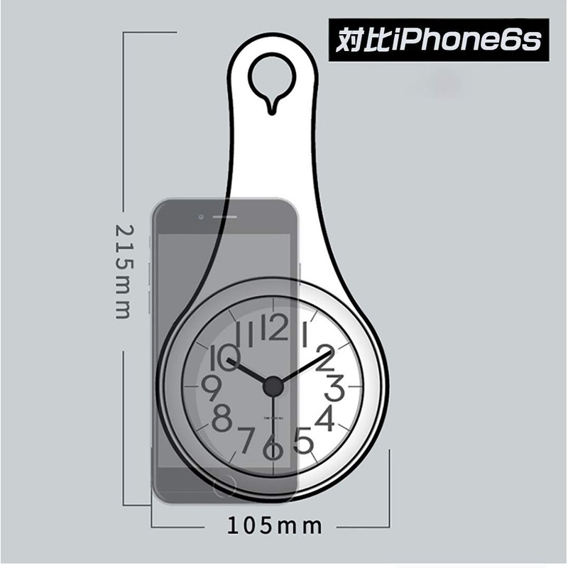 Bathroom Clock Waterproof Clock Wall Clock with Suction Cup Waterproof