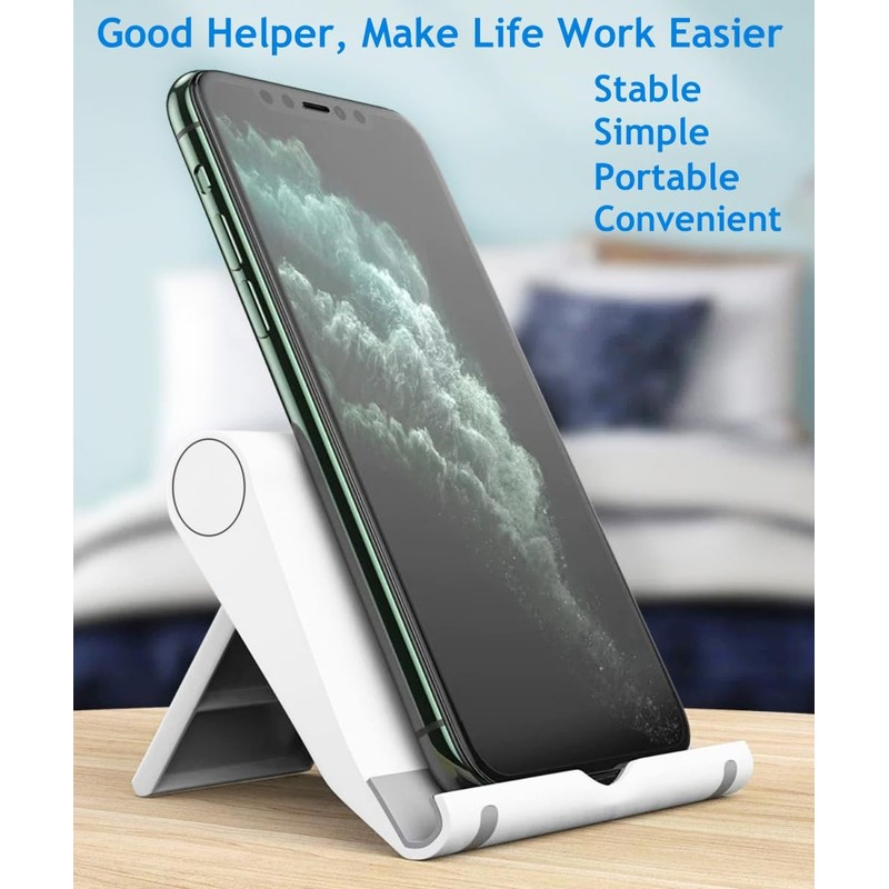 JUSDIQIR Cell Phone Stand for Desk 2 Pack Mobile Phone