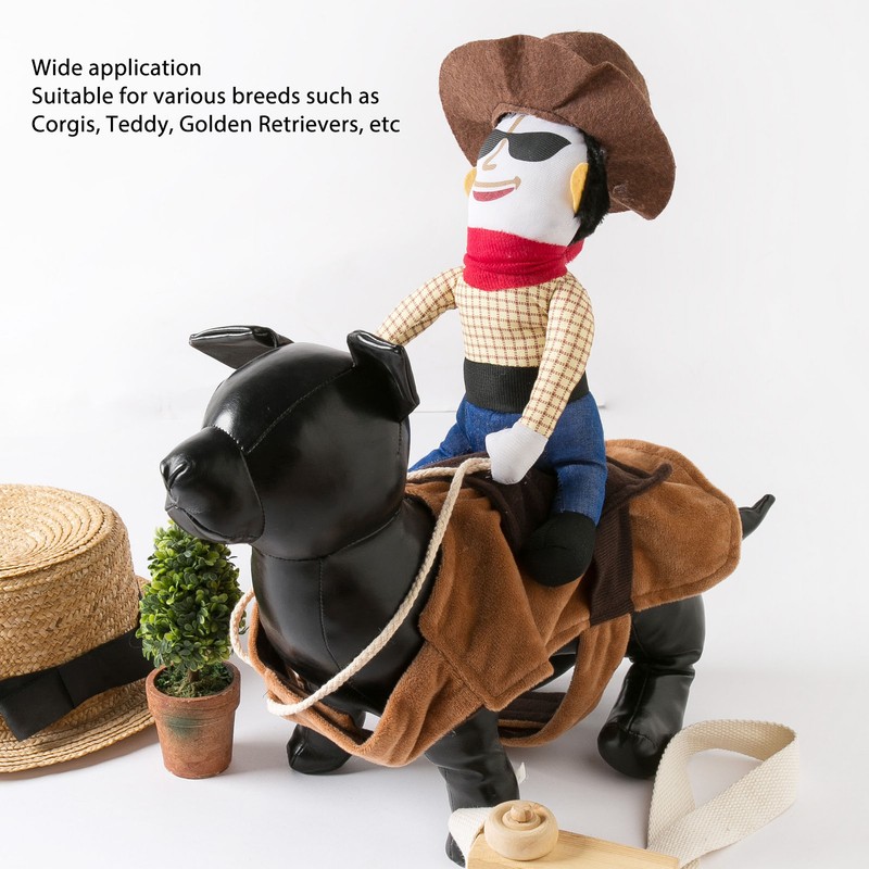 Cowboy Pet Costume Breathable Comfortable Polyester Dog Cloth Decorative Funny