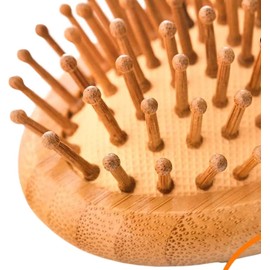 Cepillo De Bambú Madera Natural Biodegradable, Peine para el Cabello Hecho de Bambú para todo tipo de Cabello y Pelo - Cerdas Naturales - Cepillo Desenredante - Para Masaje