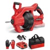 EZUVITA 20V Cordless Electric Drain Snake, 25Ft Replaceable Cable with