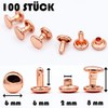 My Belt - Pack of 100 Hollow Rivets for Leather,