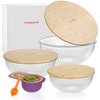 dokaworld Stackable Space-Saving Nesting Set of 3 Glass Bowls with