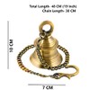 UAPAN Brass Decorative Wall Hanging Bell with Chain & Hook