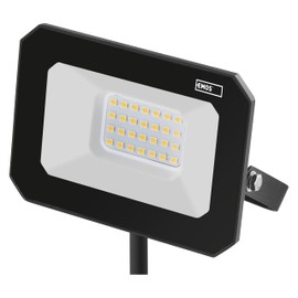EMOS SIMPO LED Spotlight 20 W IP65 Waterproof Floodlight for Wet Room or Outdoor Use Super Bright 2000 lm Neutral White 4000 K Life 25,000 Hours with 20 cm Connection Cable