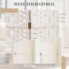 8 Panel Traditional Art Folding Room Divider Portable White Wave