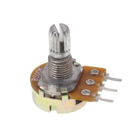 (Pack of 10) WH148 Horizontal Single Turn 3 Pins Potentiometer B500K 500K Ohm Variable Resistors 15mm knurled Shaft Aluminum Alloy Knob Caps