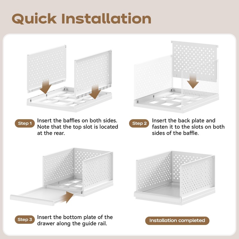 MIUOOPUR New Upgrade 3 Pack Closet Organizers and Storage Basket,