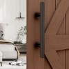 CCJH 30cm Modern Black Sliding Door Handle