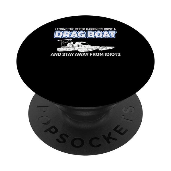 Classic Drag Boat Racing Speedboat Racer Driver PopSockets Swappable PopGrip
