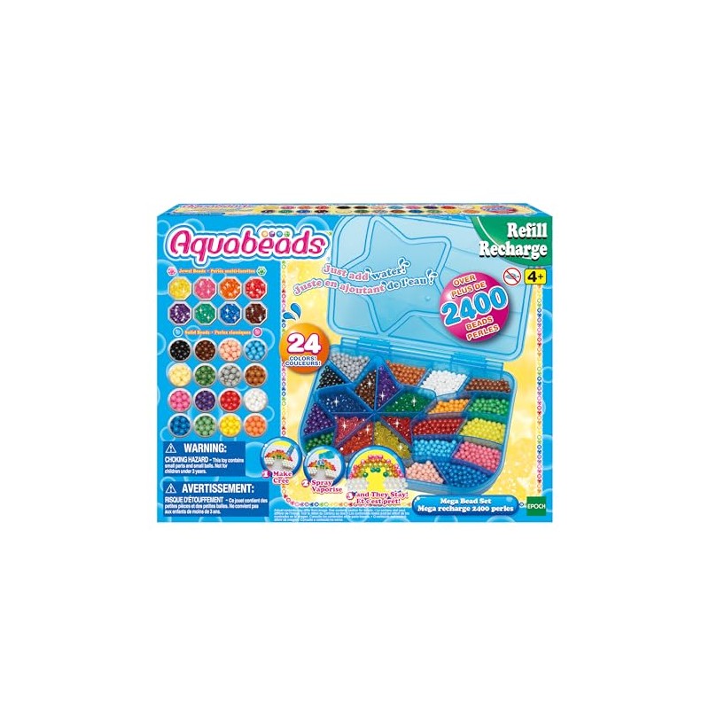 Aquabeads 31502 Maxi Beads Refill Pack, Refill Set, 2400 Colourful