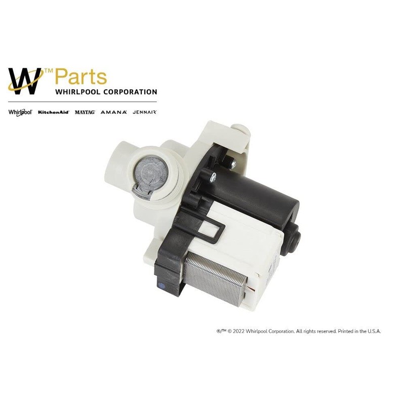 Whirlpool WP22003059 Front Load Washer Drain Pump, White