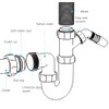 Telescopic Adjustable P Trap with Swivel Nozzle - 40mm (1.1/2")