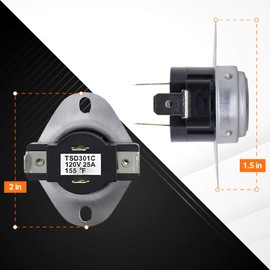 3387134 & 3392519 - Cycling Thermostat & Thermal Fuse Replacement Part by Blue Stars - Exact fit for Whirlpool & Kenmore Dryers