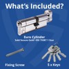 Euro Cylinder Door Lock Thumb Turn Chrome - BSI TS007