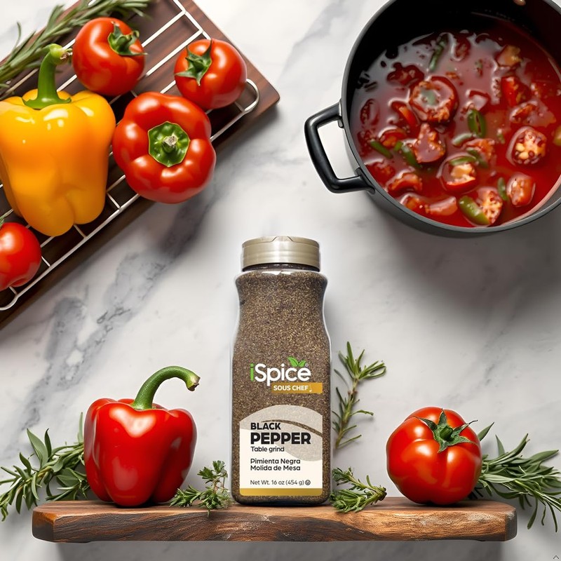iSpice | Black Pepper Ground | 16 oz | Bulk