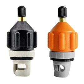 Tiardey 2pcs Inflatable Boat Air Pump Converter,for Inflatable Boat,Stand Up Paddle Board,Inflatable Bed,Surf Paddl - Orange & Black
