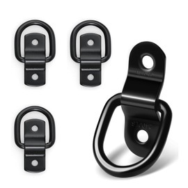 Moollyfox Lashing Eyelets for Trailers, D Ring Lashing Eyelets Load 400 kg – Lashing Eyelets with Screws and Holder – Lashing Eyelets Stainless Steel Lashing Ring Assembly Ring for Load Securing