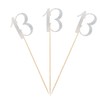 Silver Glitter 13th Birthday Centerpiece Sticks, 12-Pack Number 13 Table