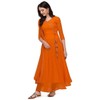 Estationeryhouse Women's Georgette Anarkali Kurta Kurti with Dupatta (Bottoms not