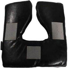 MASTER HEALTH PRODUCT Massage Table Face Cradle Cushion Pillow with Pu Leather and Memory Foam Ergonomic Massage Bed Headrest (Black)