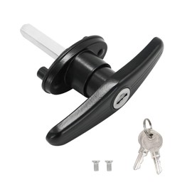 QZATTCAEN Pickup Truck Cap Topper Camper Shell Locking T-Handle -with 2 Keys for Most Brands of Truck caps, Toppers, Camper Tops Black Powder Coated Finish-Right Side