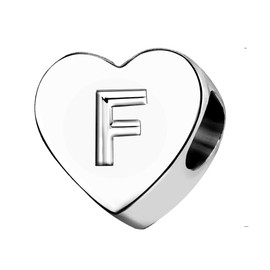 KunBead Jewelry Letter F Initial Charms for Women Love Clearance Granddaughter Birthday Bracelets and Heart Charms