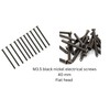 Pack of 10 Electrical Screws 40mm Black Nickel M3.5 Long