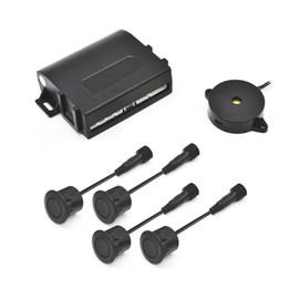 Promata PS01 Car Front Parking Sensor Kit with Buzzer,4 58KHz OE Standard Sensors,Radio Mute & Bull-bar Recognition Function,Detection Distance(13~39 inch)
