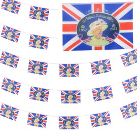 Toyland® 20ft Union Jack Queens Platinum Jubilee Bunting Queens Jubilee Decorations - British Decorations