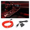 EL Wire Interior Car LED Strip Lights, USB Car Neon