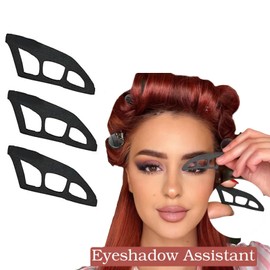 3pcs Reusable Eyetour Eyeshadow Tool,Eyeshadow Stencils Makeup,Eye shadow Assistant for Easy Looks,Newbie Eye Makeup Aid Eye Shadow Applicator,Quick Eyeliner Tool for Women (Black)