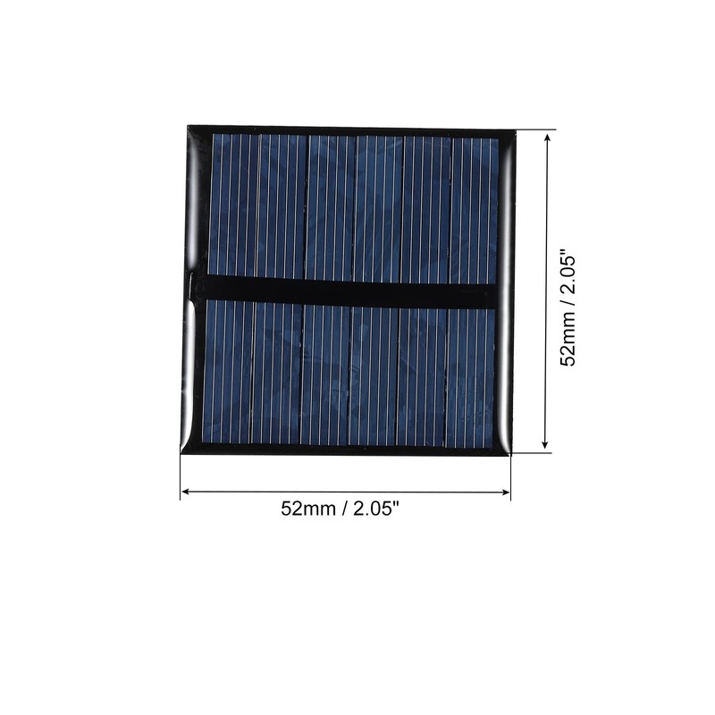 sourcing map Mini Solar Panel Cell 3V 125mA 0.375W 52mm