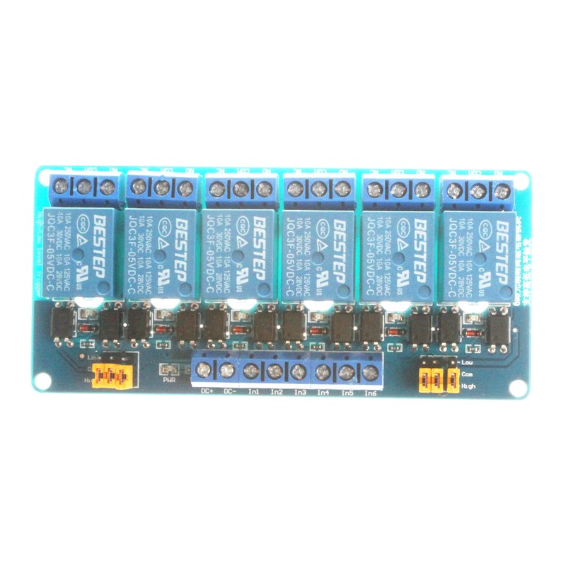 NOYITO 6-Channel Relay Module 5V 12V 24V High Low Level