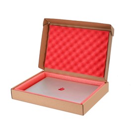 Loptan Laptop Box Cardboard Mailing Boxes Without Available Space for Chargers, Fits Screen Sizes Up to 17.6 Inch, Great for Craft, artworks, Electronic or Laptop Shipping (Red)