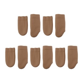 SING F LTD 10Pcs Brown Needle Felting Leather Finger Protector Needle Felting Knitting Finger Thimble Guards Tools for Hand Craft Sewing Needlework Handmaking