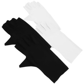 Healeved 2pairs Uv Fingerless Gloves for Gel Nail Treatments Breathable Lightweight Design for Manicure and Outdoor Activities Anti-uv Sun Gloves