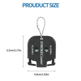 FUZVOL 2 Pack Golf Stroke Counter, Mini Black Golf Counter, Golf Score Keeper with Dial Reset Tool Key Chain for Outdoor Sport Scoreboard Games and Golf Accessories