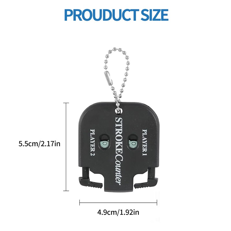FUZVOL 2 Pack Golf Stroke Counter, Mini Black Golf Counter,