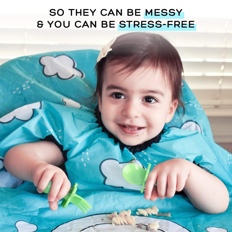 grabease Allover Waterproof Bib for Self-Feeding Infants and Toddlers, Machine