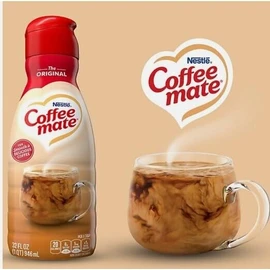 Coffee-mate CoffeeMate Original Liquid Coffee Creamer 32 oz 2 pack w/ Metal Spoons