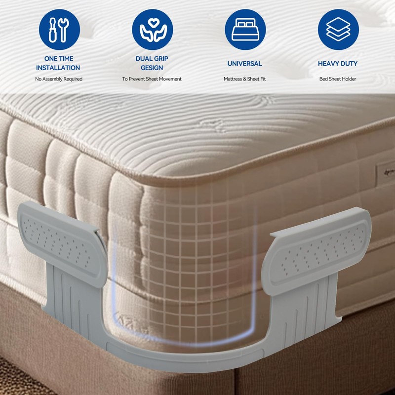 Bed Sheet Holder, Lock Sheet Fasteners - Keep Sheets Snug