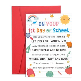 Valentine Kids Cards Gifts, Valentine Day Gifts for Kids Classroom Cute Back to School Card Bulk for Boys Girl 1st 6th Grade School Supplies for Girls Dorm Room Essentials for Guys Encouragement Card