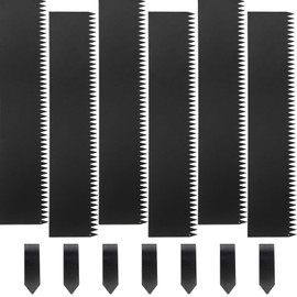NexiPro Steel Landscape Edging 40" Lx6 H, 6pcs Metal Landscape Edging with 7 Stakes, 20Ft Easy-to-Install Garden Edging for Flexible Bend, No-Dig Lawn Edging Border for Yard Pathway Forestry, Black