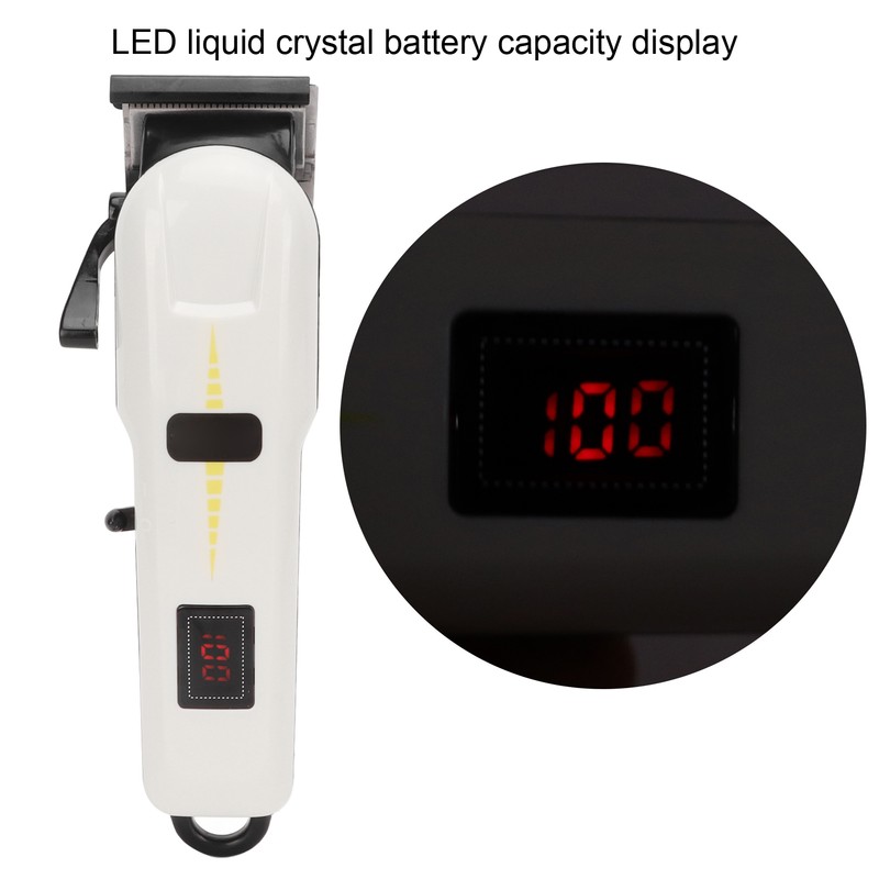 Electric Hair Clipper Low Noise LCD Display Ergonomic with Limiter