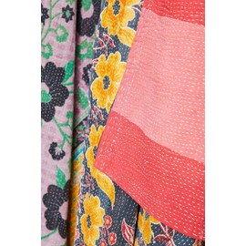 Royal Craft Indian Vintage Kantha Quilt Handmade Throw Reversible Cotton Blankets 1 Quilt Assorted Colors RCKQT0096 RCKQT0096 55X85 Inches