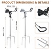 Stedan 2 Pack Fishing Rod Holders Multifunctional Stainless Steel Stand,